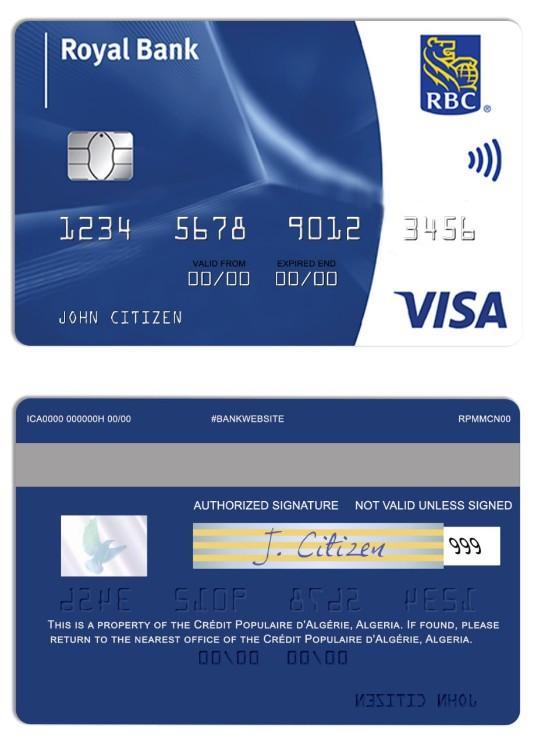 Barbados Royal Bank visa classic international card